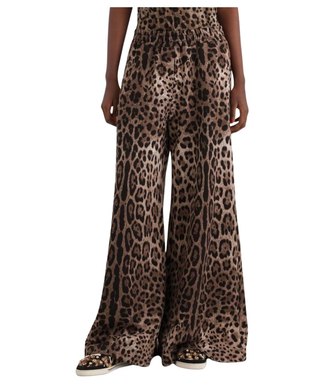 DOLCE&GABBANA Мульти хлопковые прямые брюки, фото 1