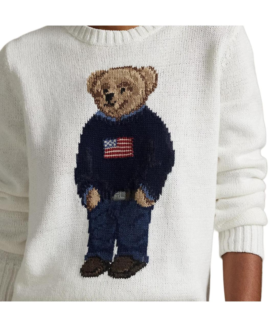 POLO RALPH LAUREN Белый хлопковый джемпер / свитер, фото 5