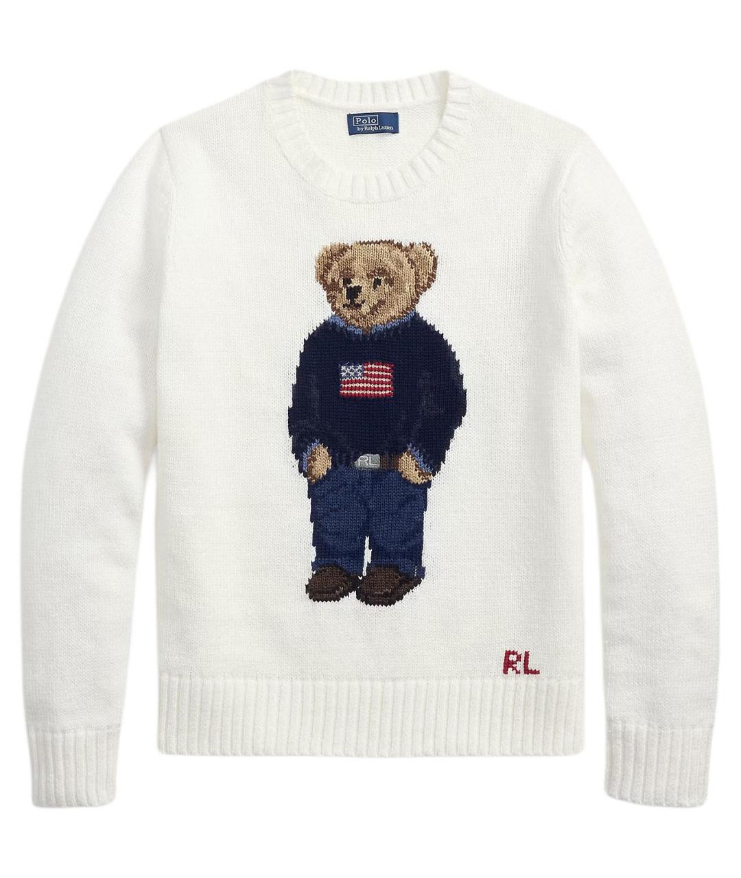 POLO RALPH LAUREN Белый хлопковый джемпер / свитер, фото 1