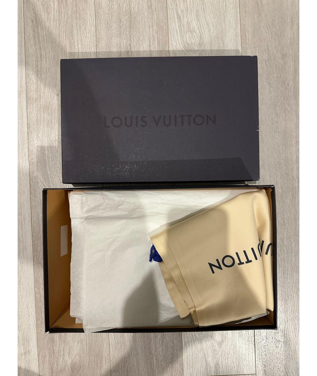 LOUIS VUITTON Белые кожаные низкие кроссовки / кеды, фото 5