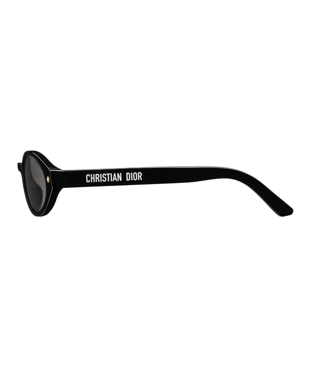 CHRISTIAN DIOR Черные пластиковые солнцезащитные очки, фото 3