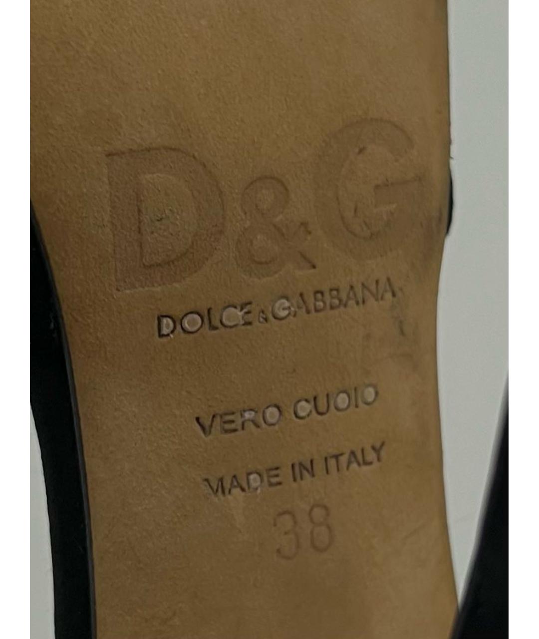 DOLCE&GABBANA Черные замшевые босоножки, фото 7