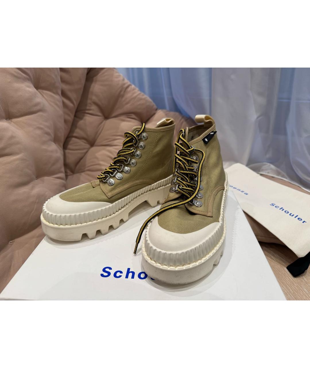 PROENZA SCHOULER Хаки текстильные ботинки, фото 2
