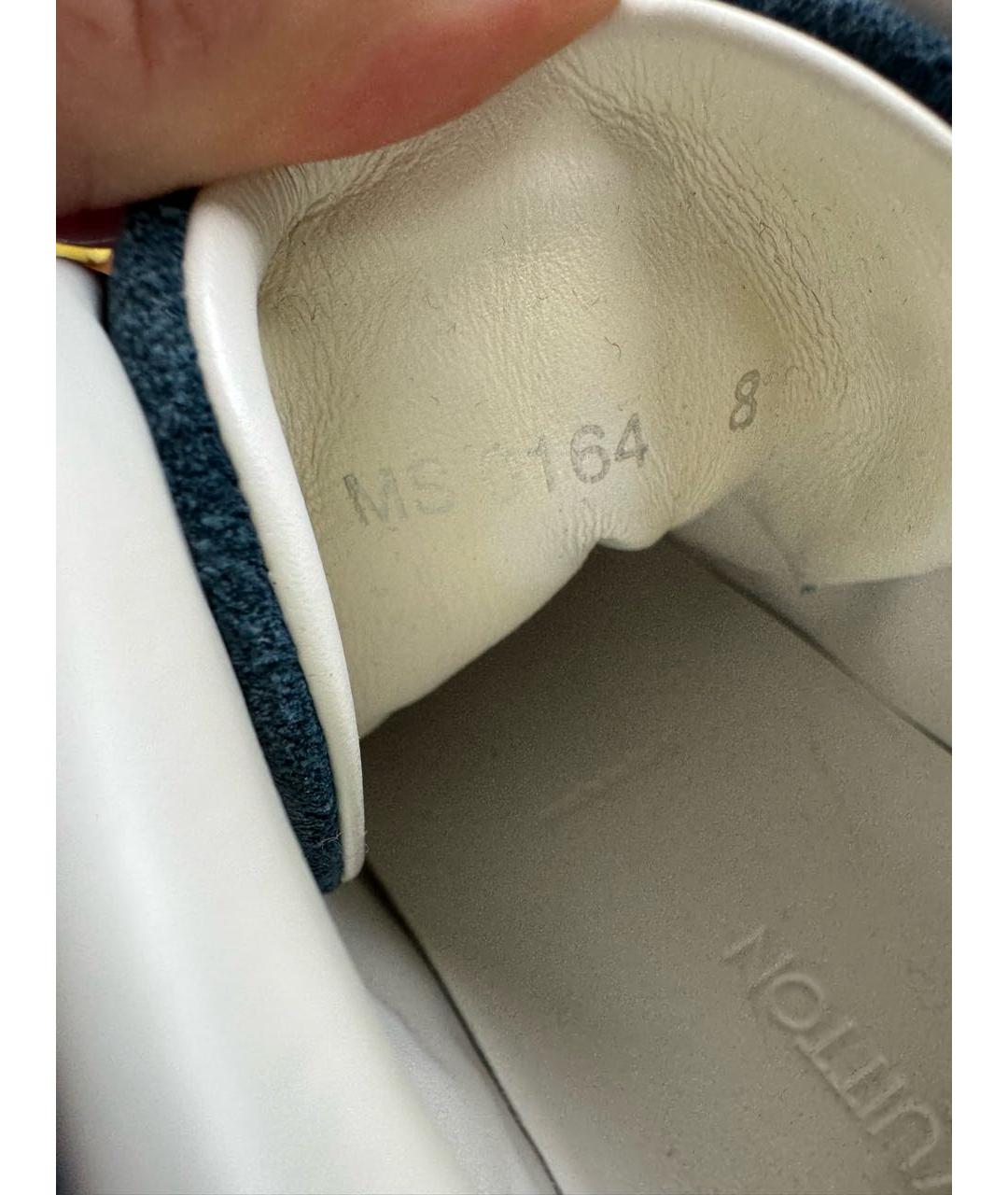 LOUIS VUITTON Синие замшевые высокие кроссовки / кеды, фото 6