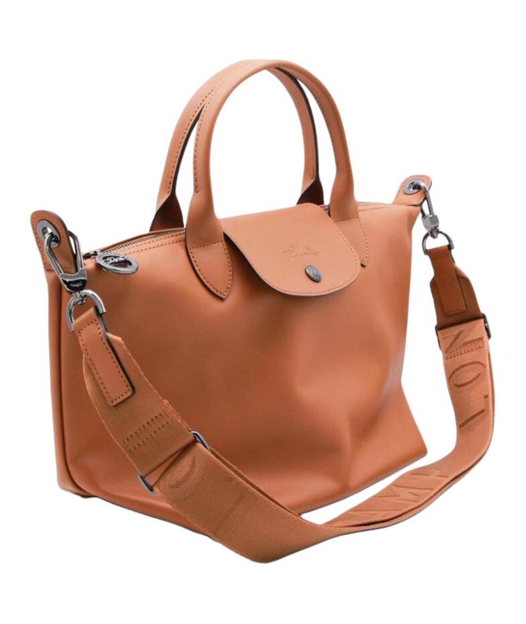 LONGCHAMP Оранжевая кожаная сумка тоут, фото 2