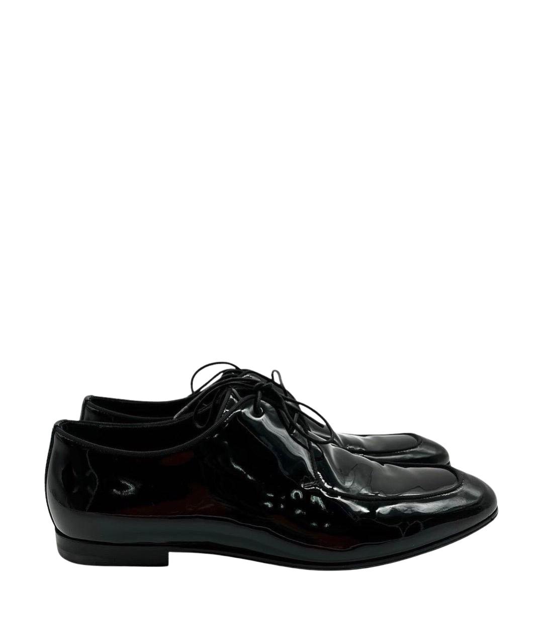 ZEGNA Черные туфли из лакированной кожи, фото 1