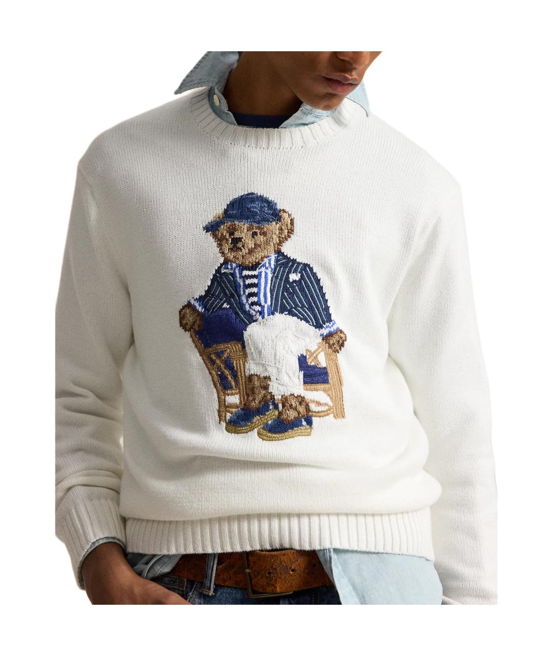 POLO RALPH LAUREN Белый джемпер / свитер, фото 4