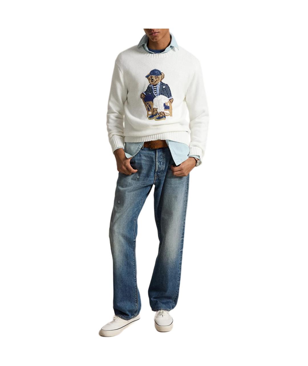 POLO RALPH LAUREN Белый джемпер / свитер, фото 2