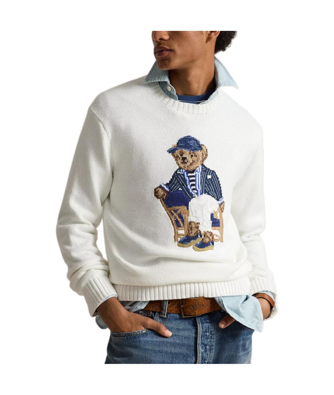 POLO RALPH LAUREN Белый джемпер / свитер, фото 3