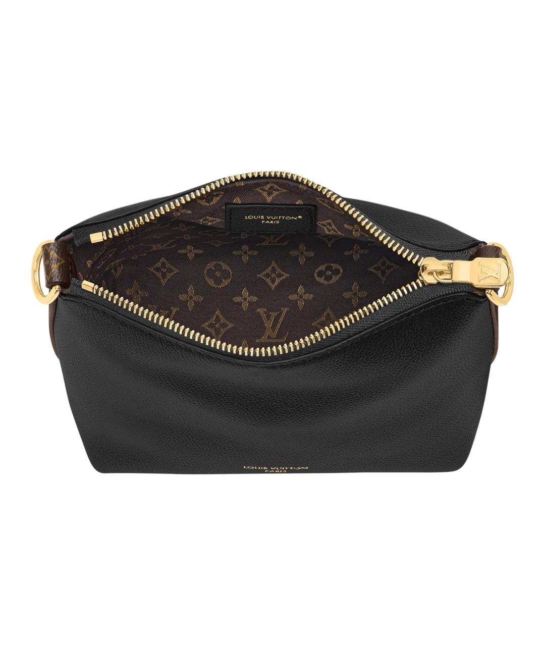 LOUIS VUITTON Черная кожаная сумка с короткими ручками, фото 4