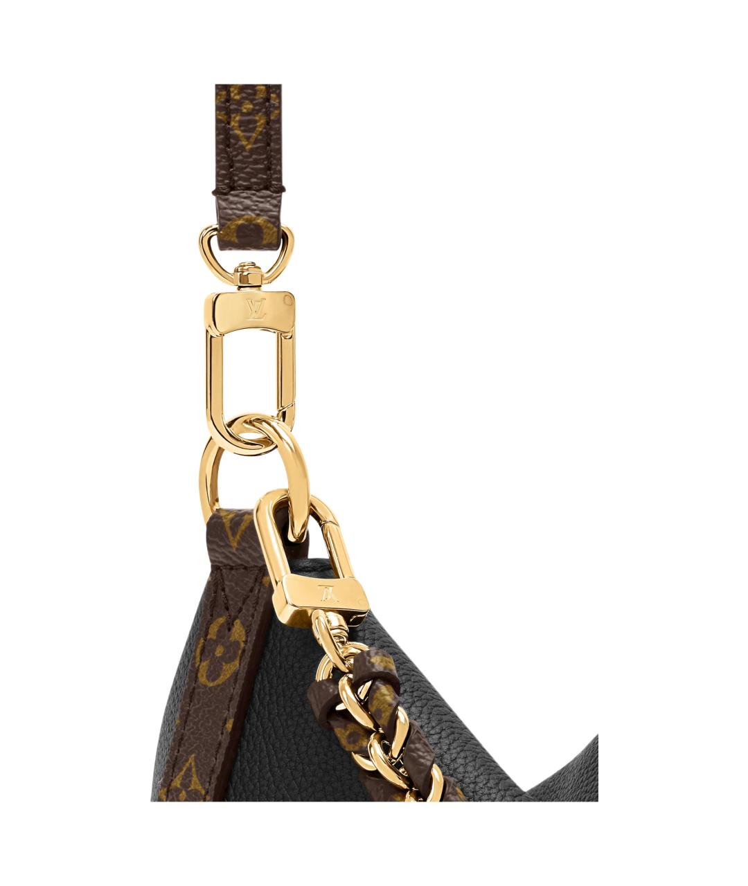 LOUIS VUITTON Черная кожаная сумка с короткими ручками, фото 5