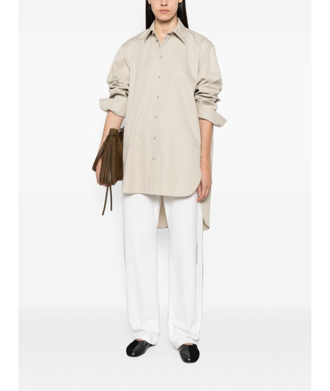 PHOEBE PHILO Серая хлопковая рубашка, фото 2