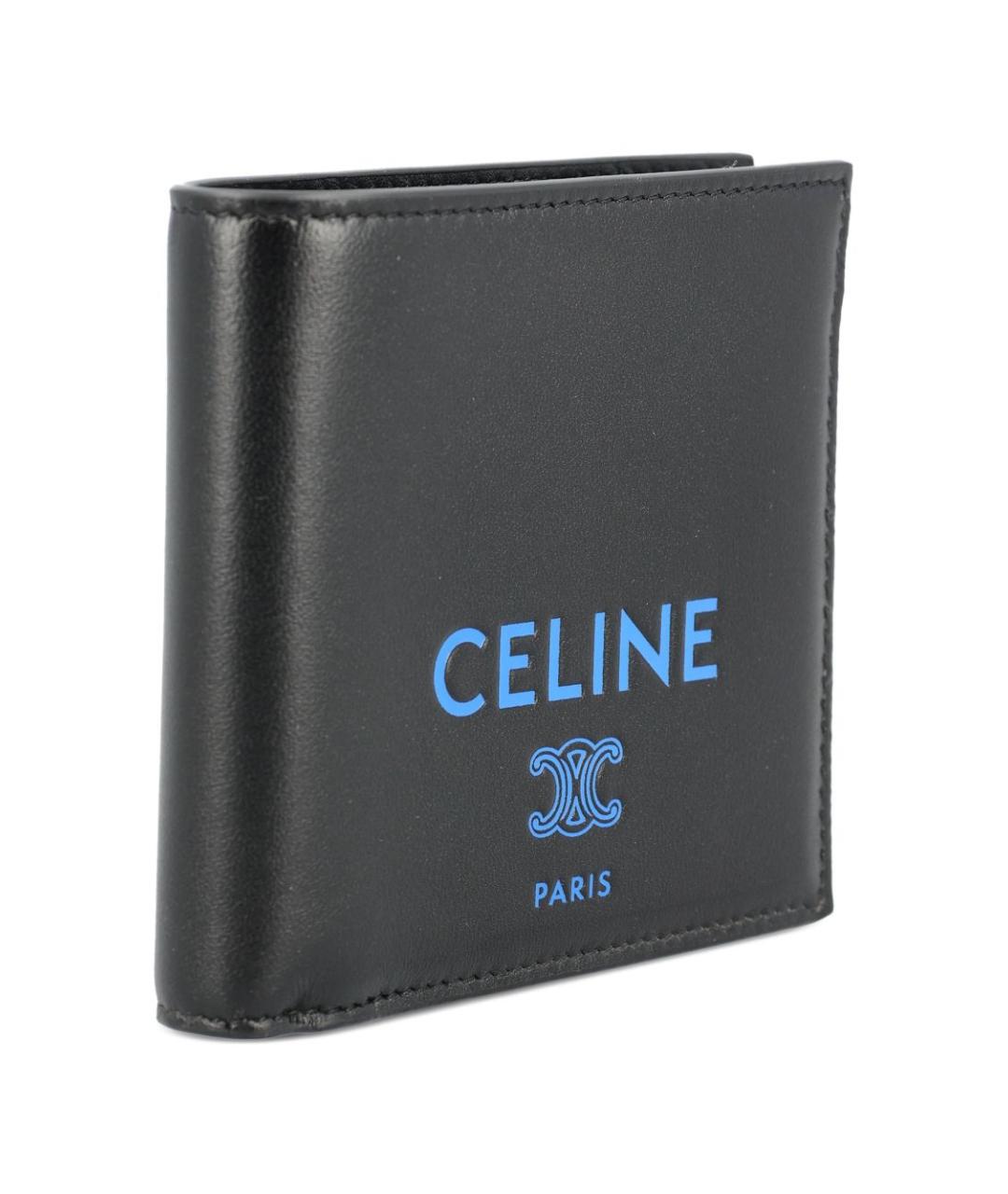 CELINE Черный кожаный кошелек, фото 2