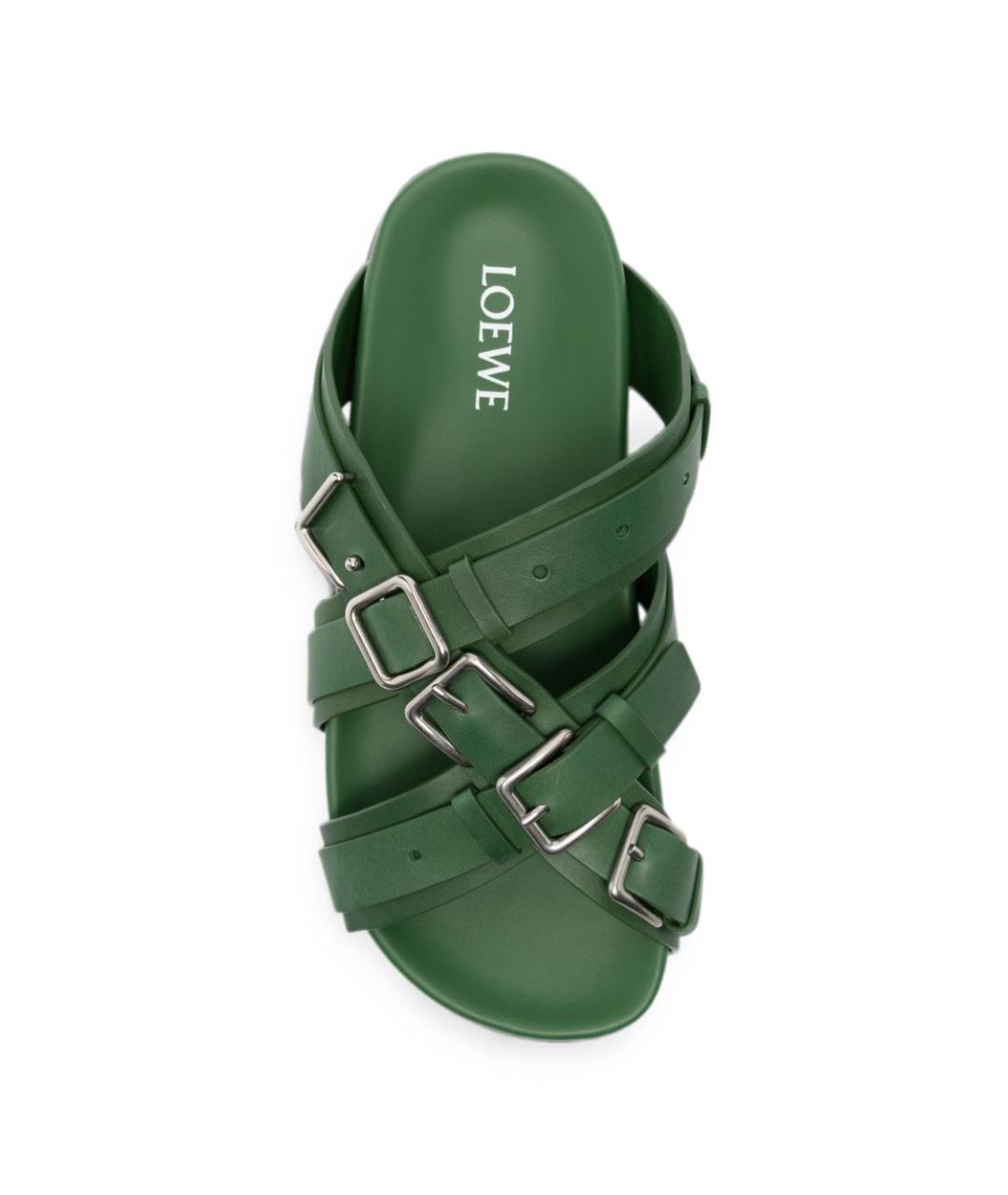 LOEWE Зеленые сандалии, фото 3