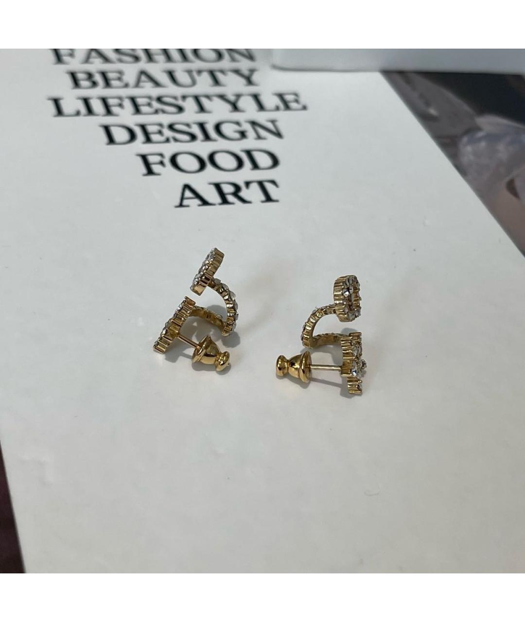CHRISTIAN DIOR Золотые серьги, фото 2
