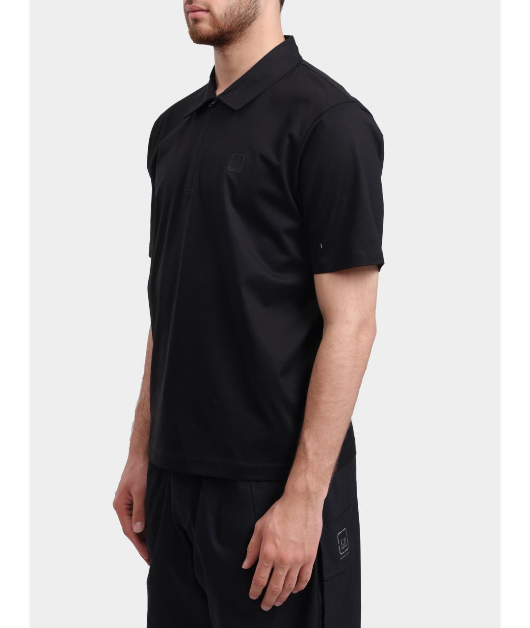 CP COMPANY Черное поло с коротким рукавом, фото 4
