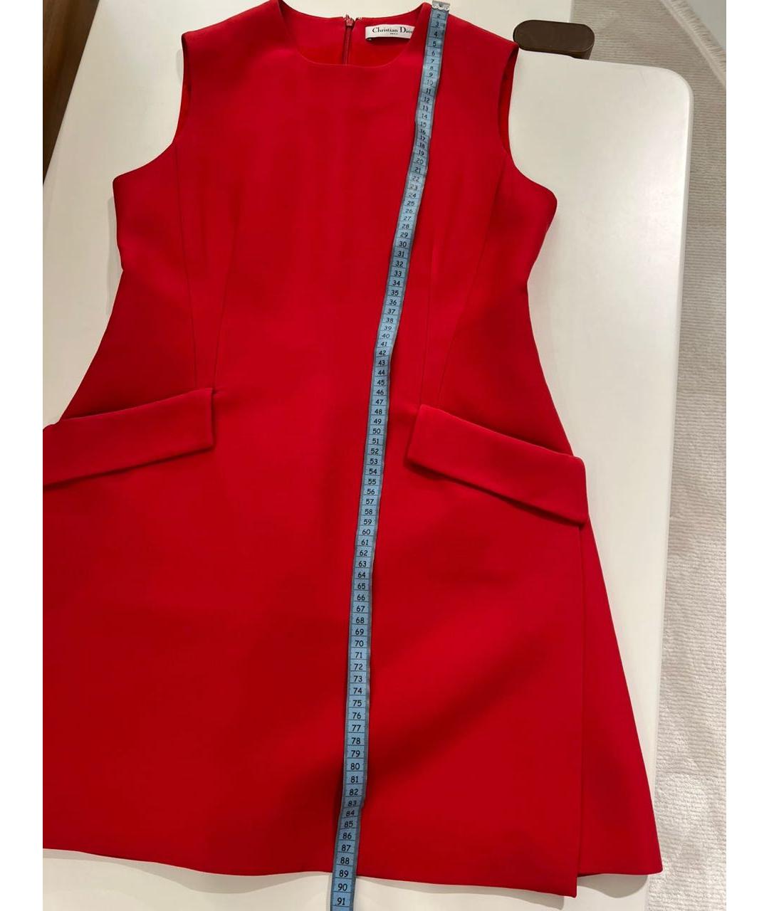 CHRISTIAN DIOR Красное шерстяное платье, фото 5