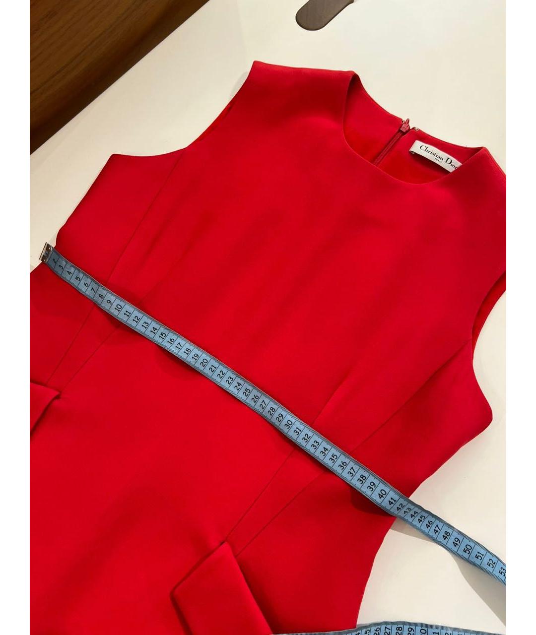 CHRISTIAN DIOR Красное шерстяное платье, фото 7