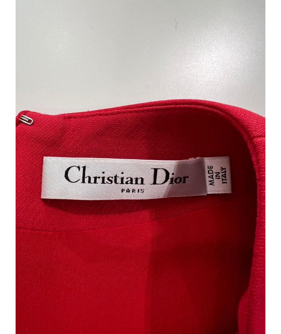 CHRISTIAN DIOR Красное шерстяное платье, фото 3