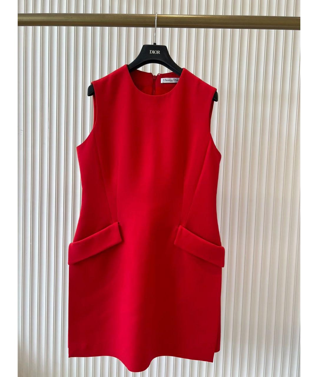CHRISTIAN DIOR Красное шерстяное платье, фото 9