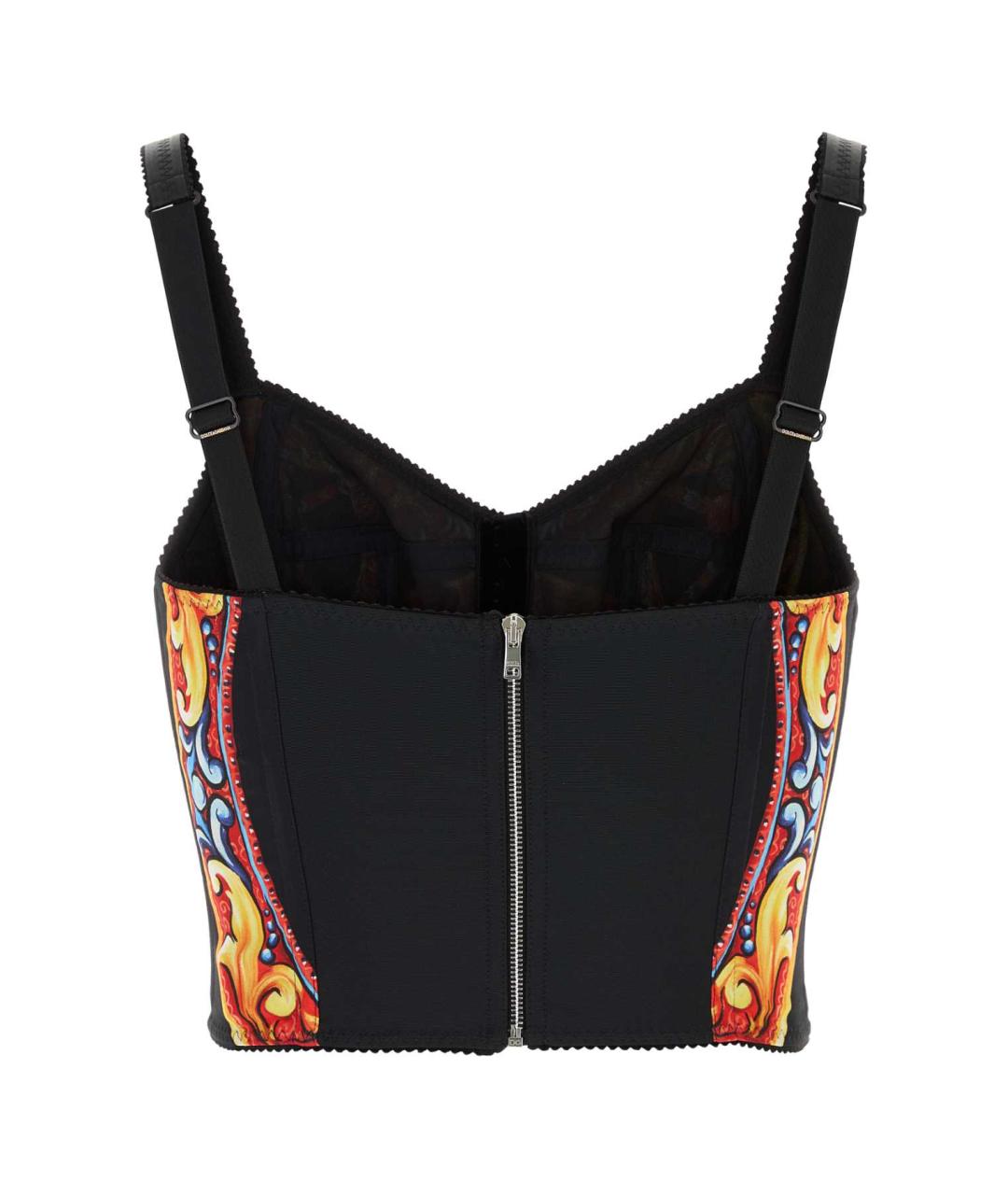 DOLCE&GABBANA Мульти шелковая майка, фото 2