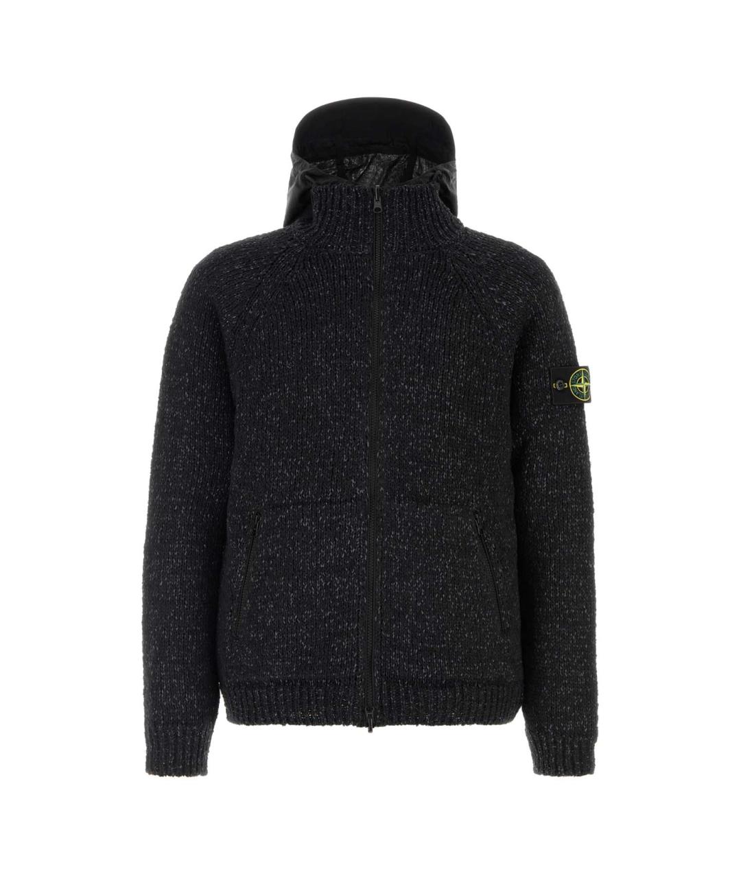 STONE ISLAND Черная хлопковая куртка, фото 1