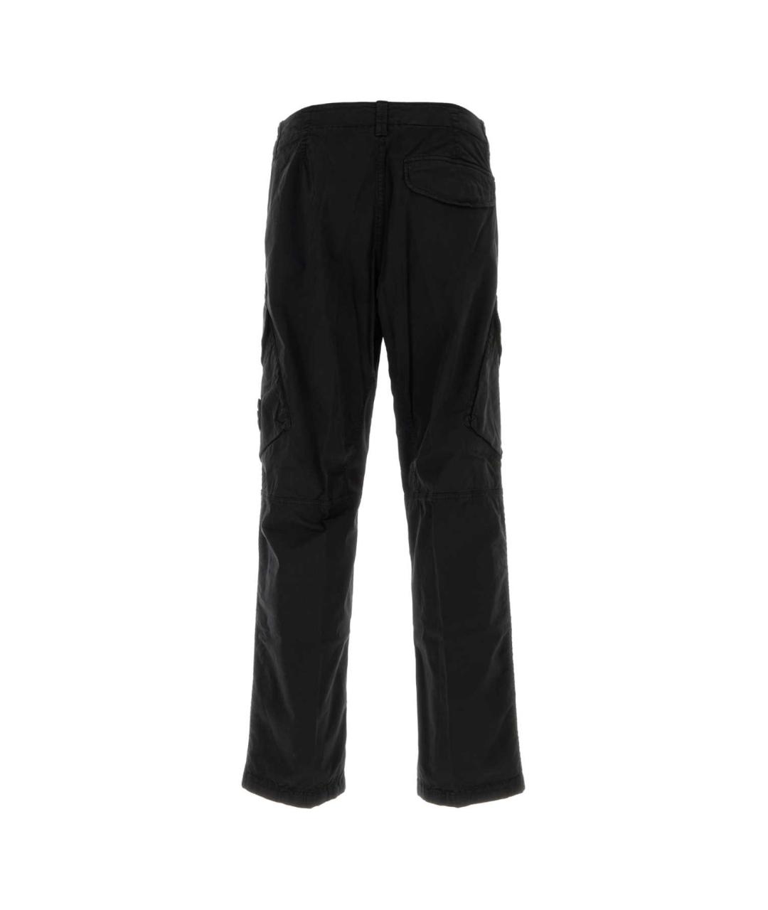 STONE ISLAND Черные хлопковые повседневные брюки, фото 2