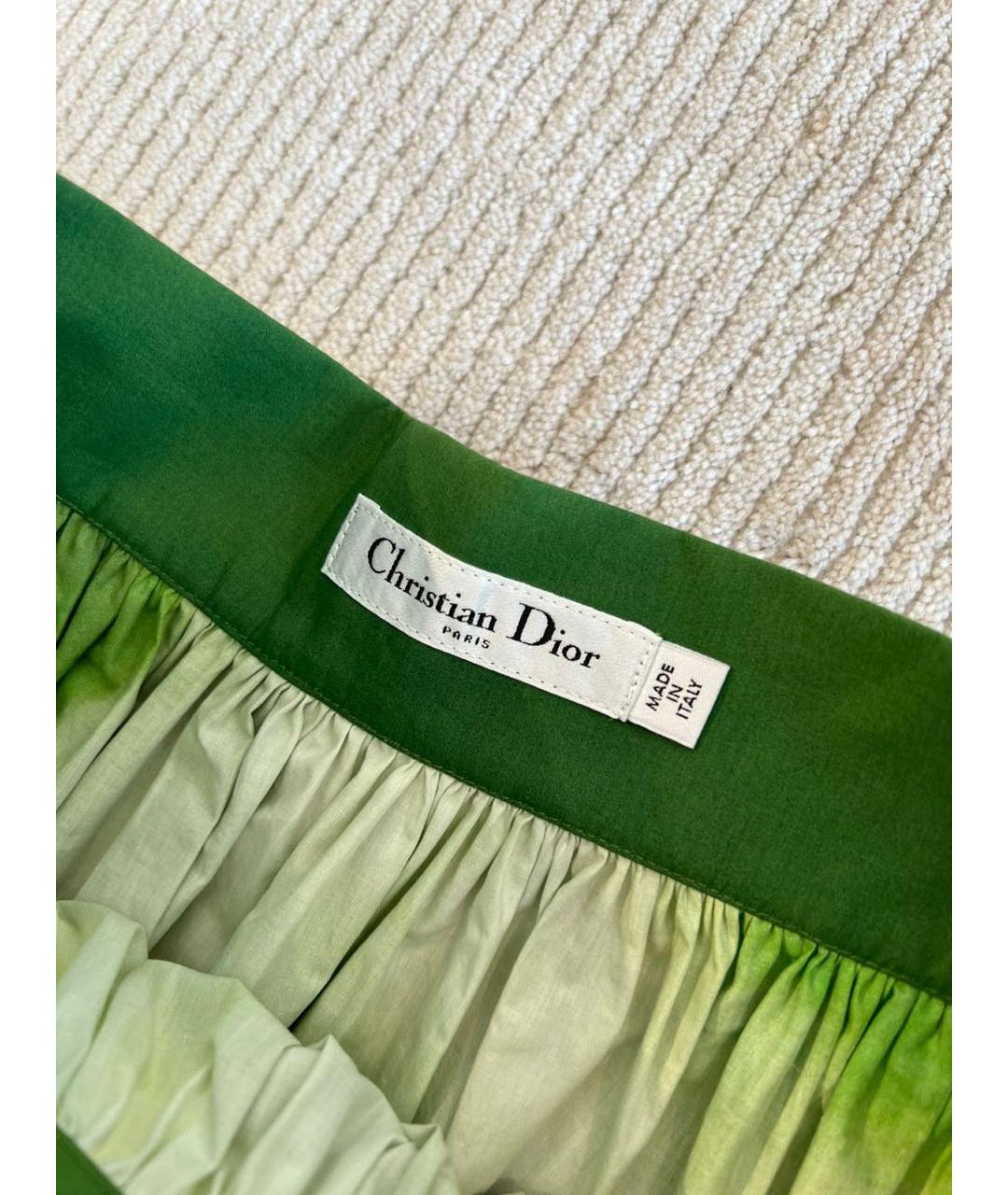 CHRISTIAN DIOR Мульти хлопковая юбка макси, фото 8