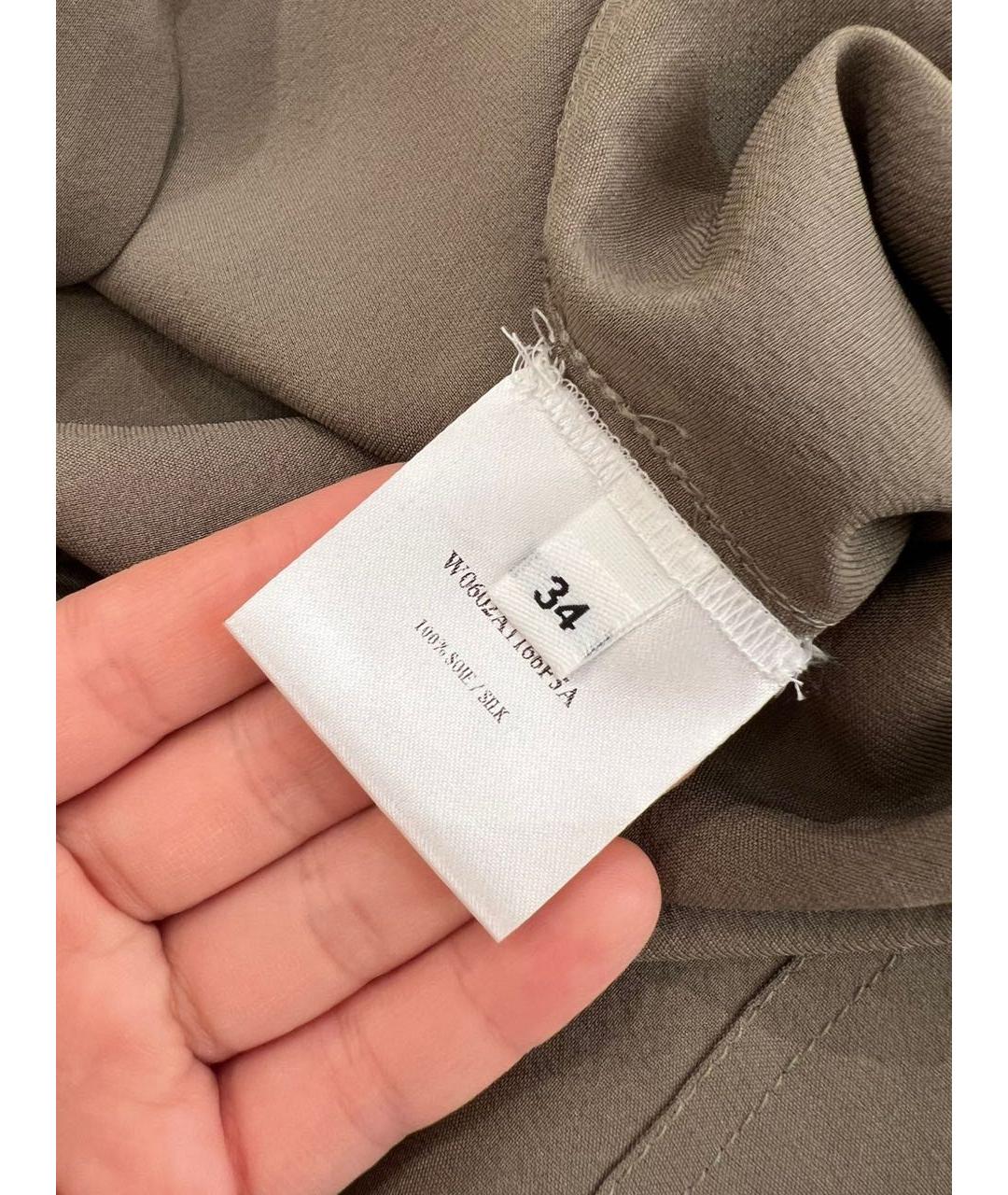 LANVIN Бежевая шелковая футболка, фото 7