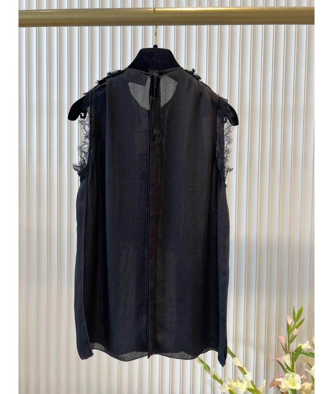 LANVIN Черная полиэстеровая майка, фото 2