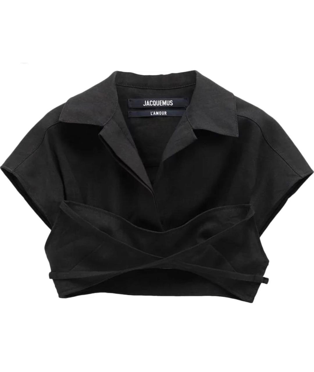 JACQUEMUS Черная льняная блузы, фото 1