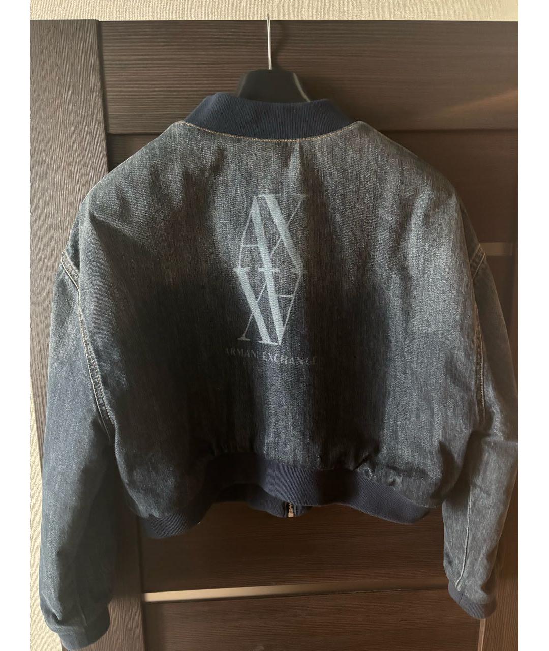 ARMANI EXCHANGE Темно-синяя деним куртка, фото 2