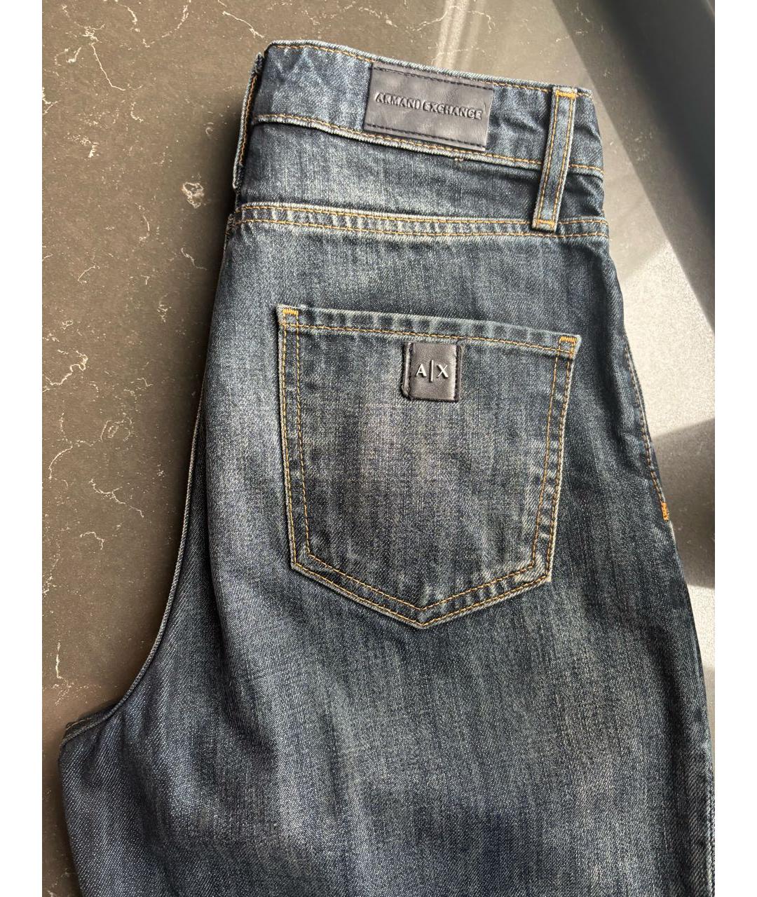 ARMANI EXCHANGE Темно-синие хлопковые джинсы слим, фото 4