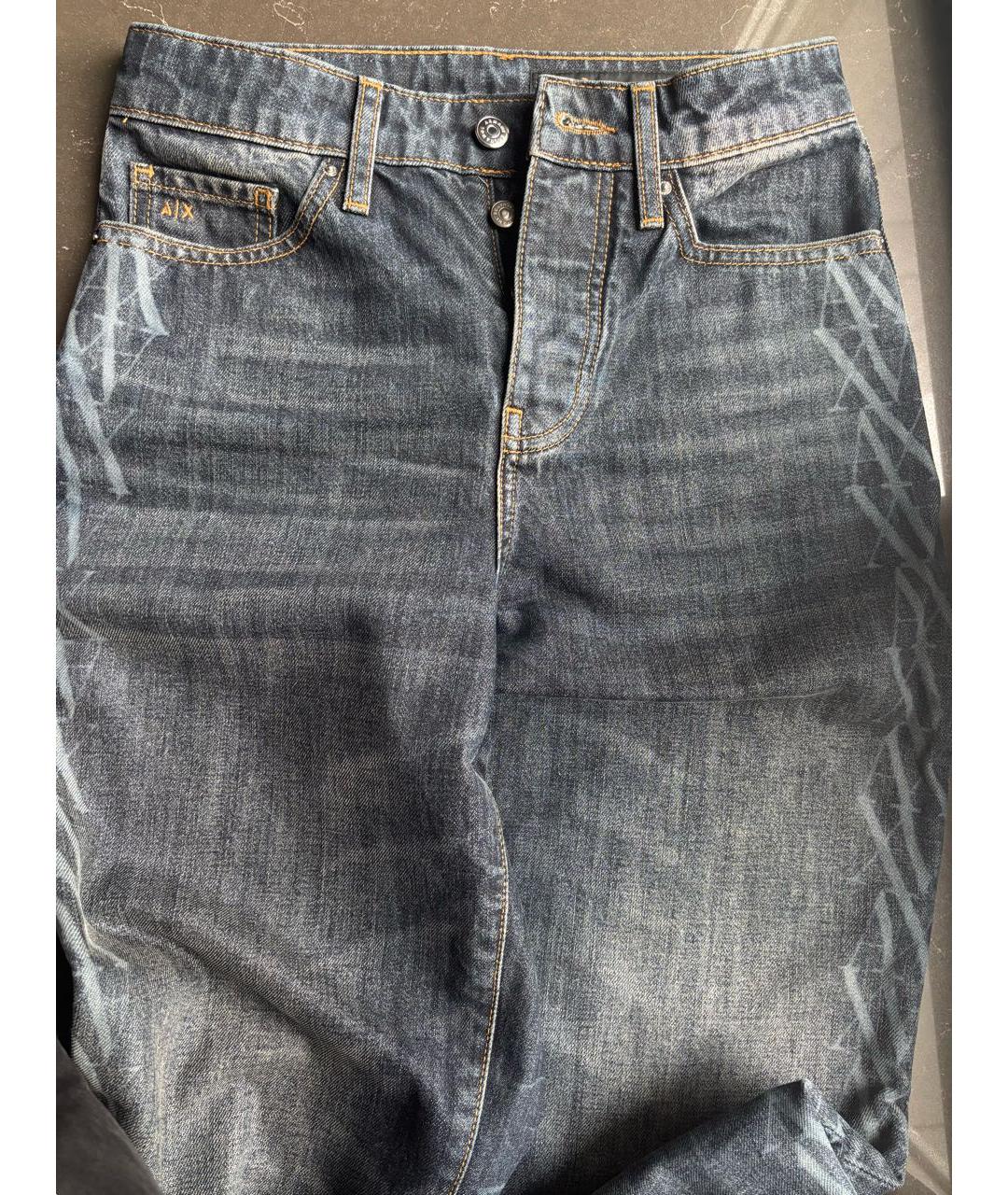 ARMANI EXCHANGE Темно-синие хлопковые джинсы слим, фото 3