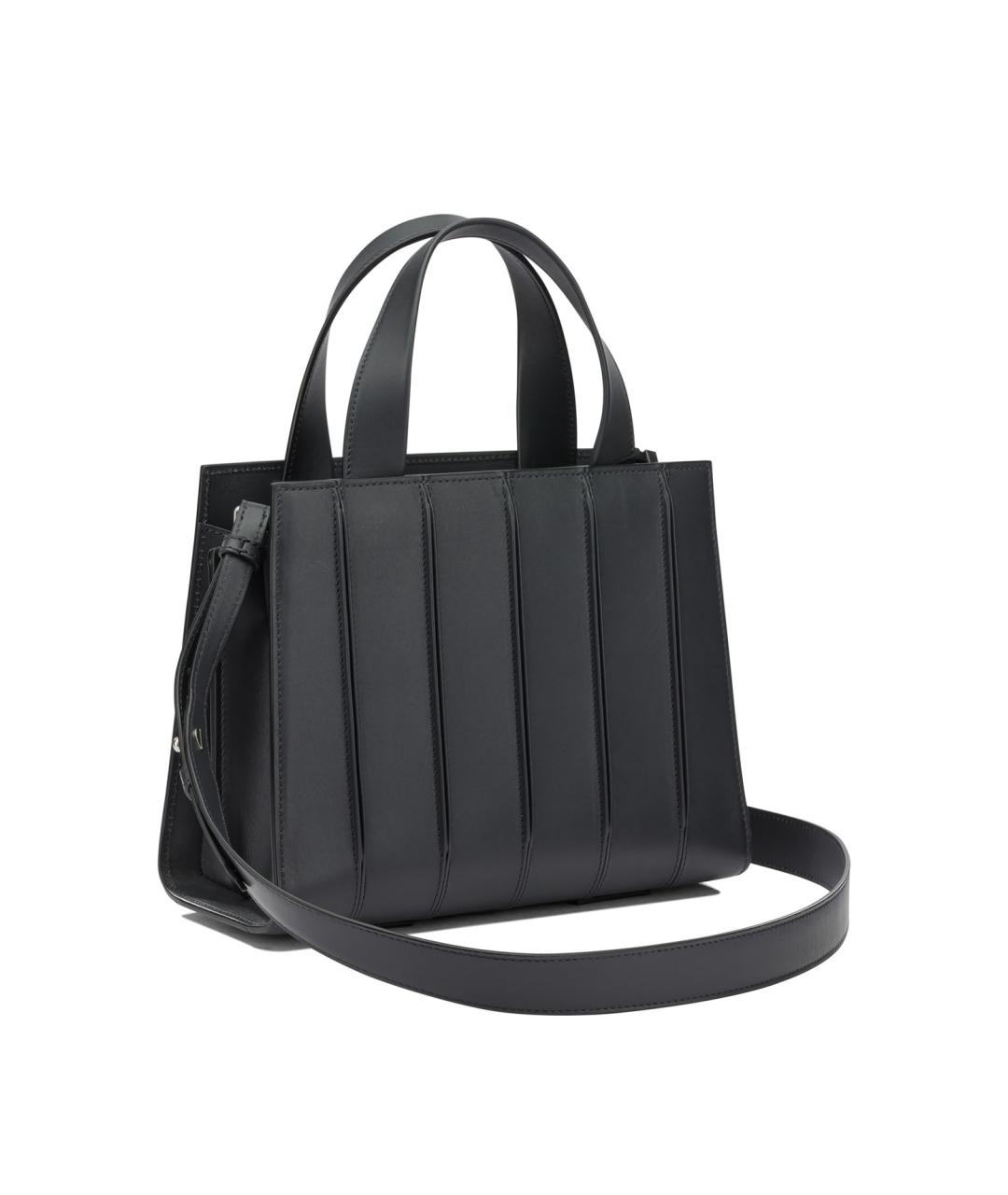 MAX MARA Серая кожаная сумка с короткими ручками, фото 2