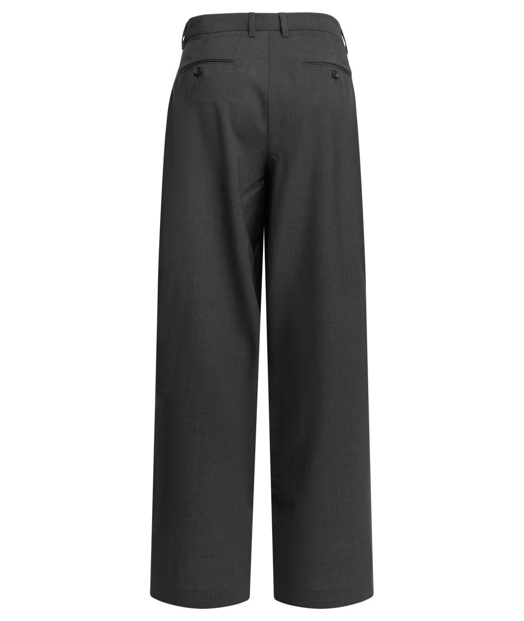 'S MAX MARA Серые шерстяные прямые брюки, фото 2