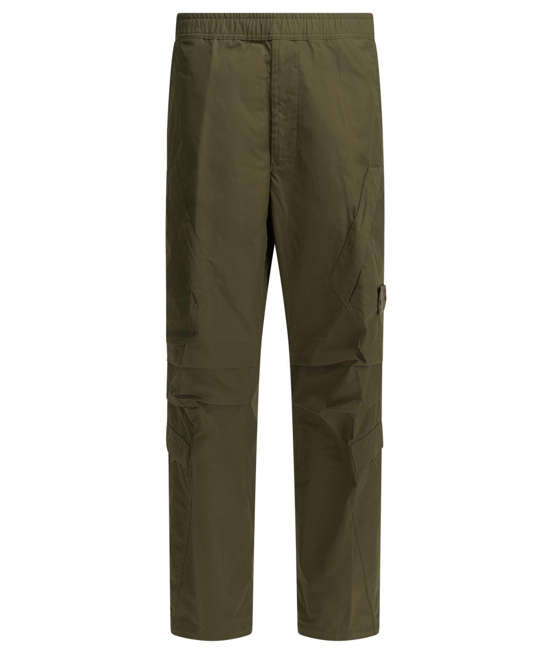STONE ISLAND Зеленые хлопковые повседневные брюки, фото 1