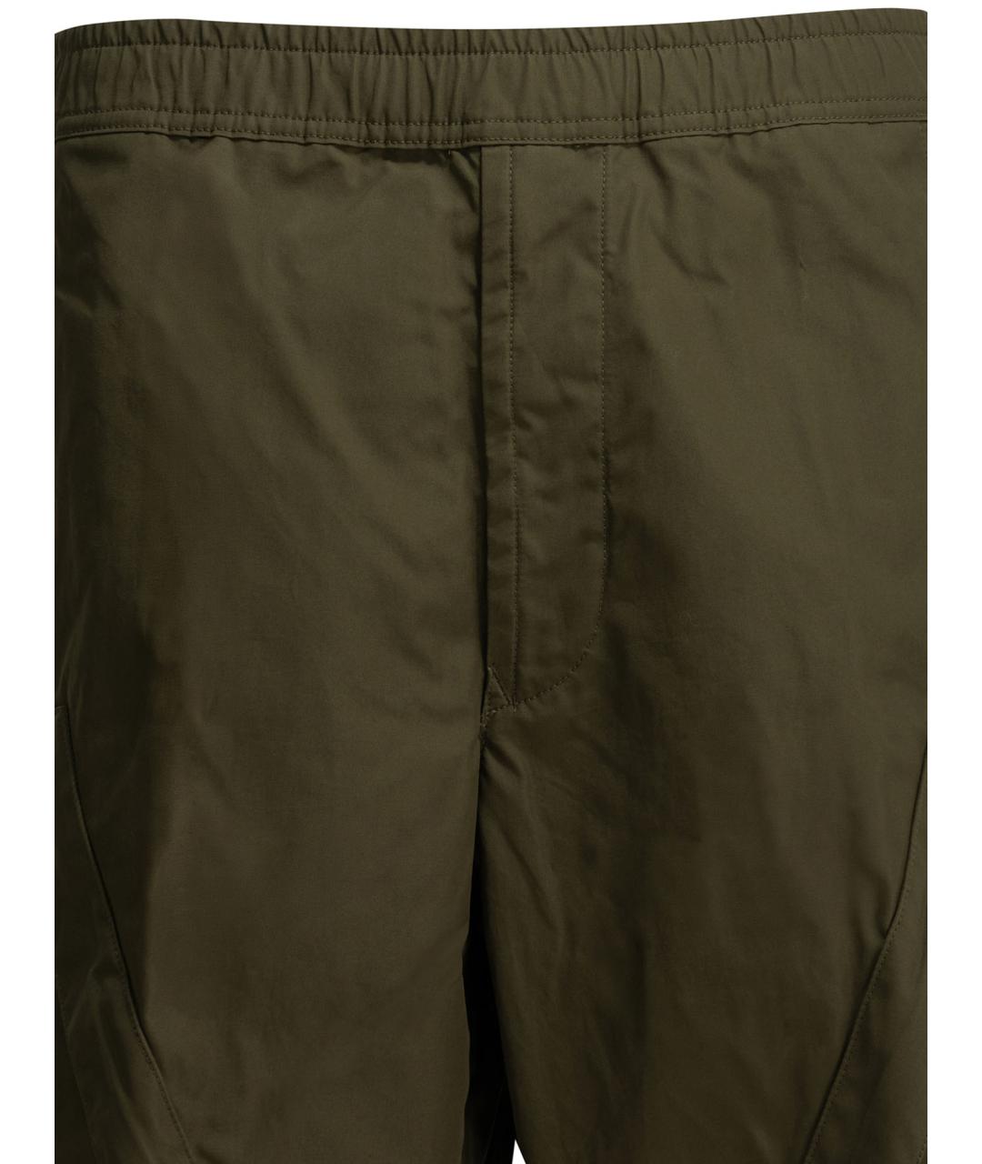 STONE ISLAND Зеленые хлопковые повседневные брюки, фото 3