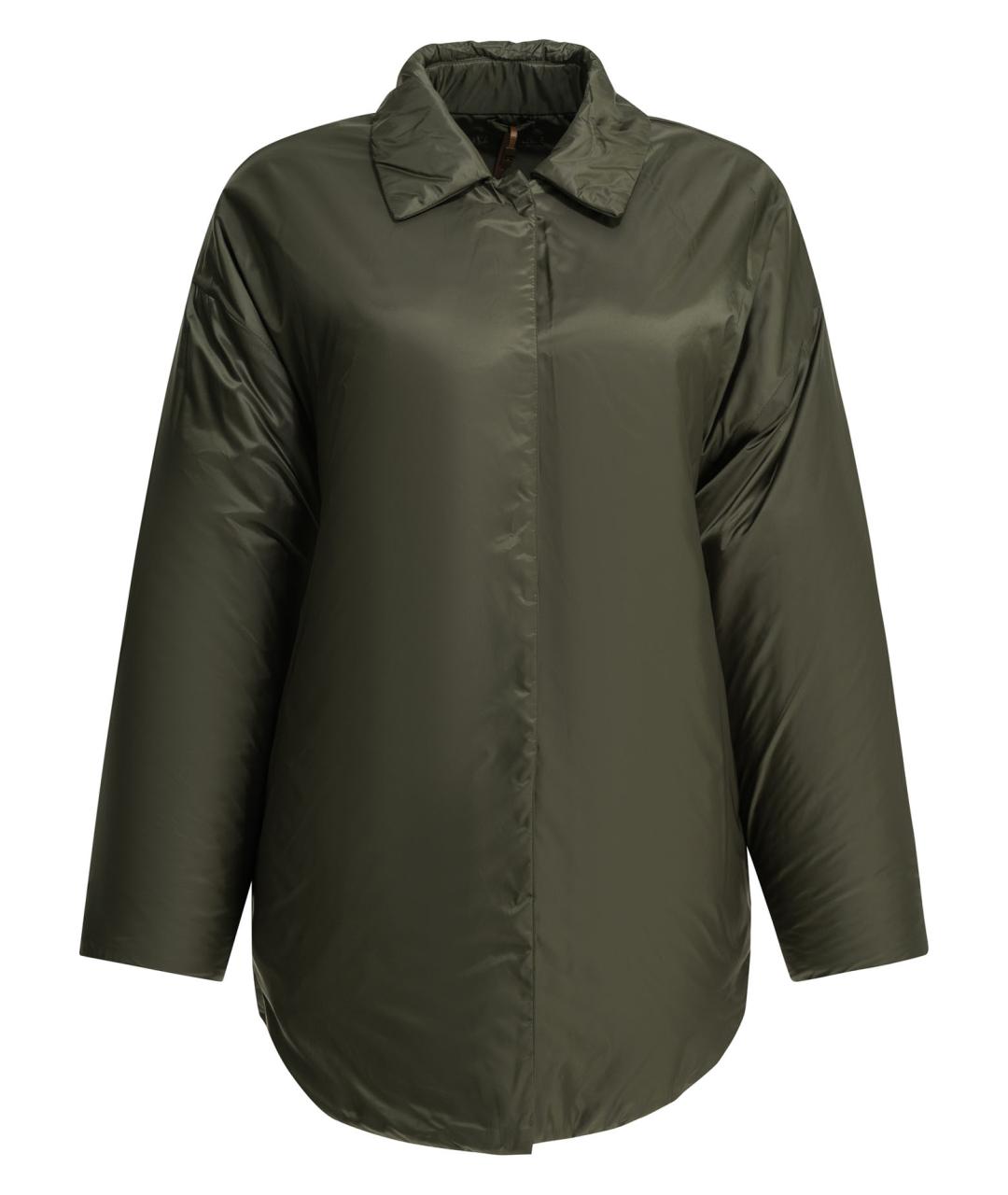 MAX MARA Зеленая полиэстеровая куртка, фото 2