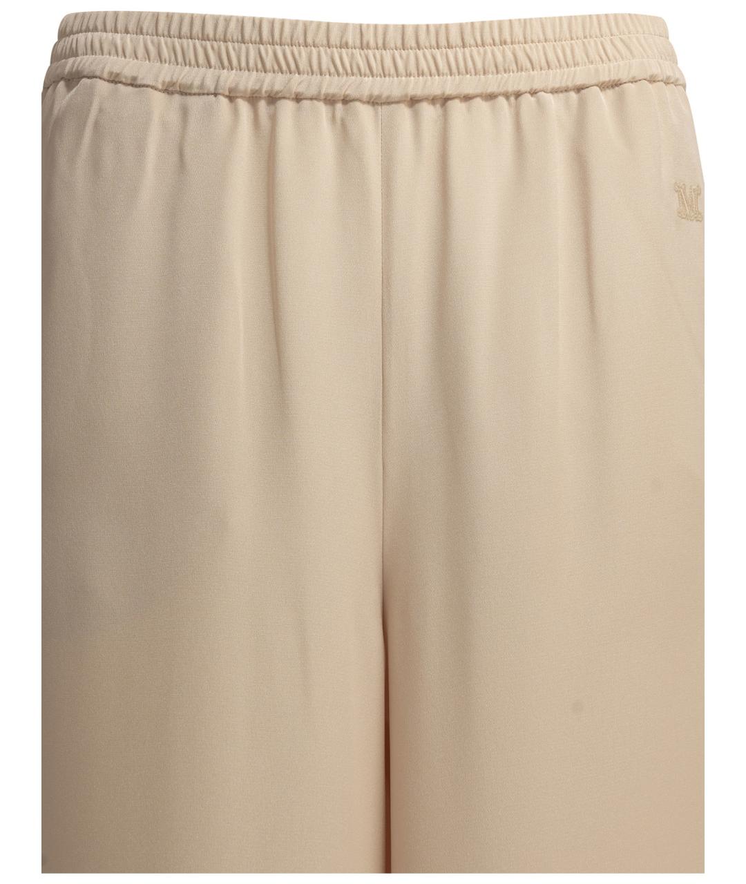 MAX MARA Розовые шелковые прямые брюки, фото 3