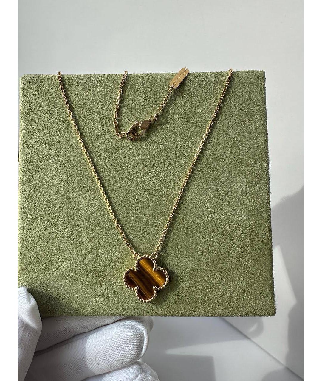 VAN CLEEF & ARPELS Коричневая подвеска из желтого золота, фото 5