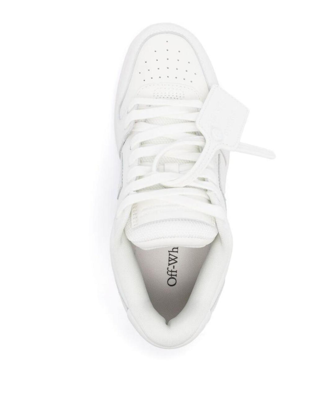 OFF-WHITE Белые кожаные кроссовки, фото 4