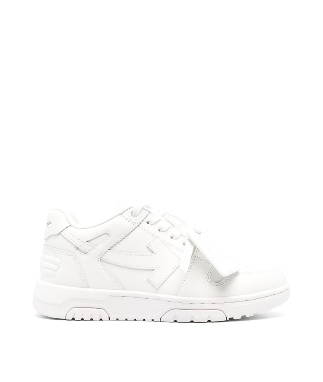 OFF-WHITE Белые кожаные кроссовки, фото 1