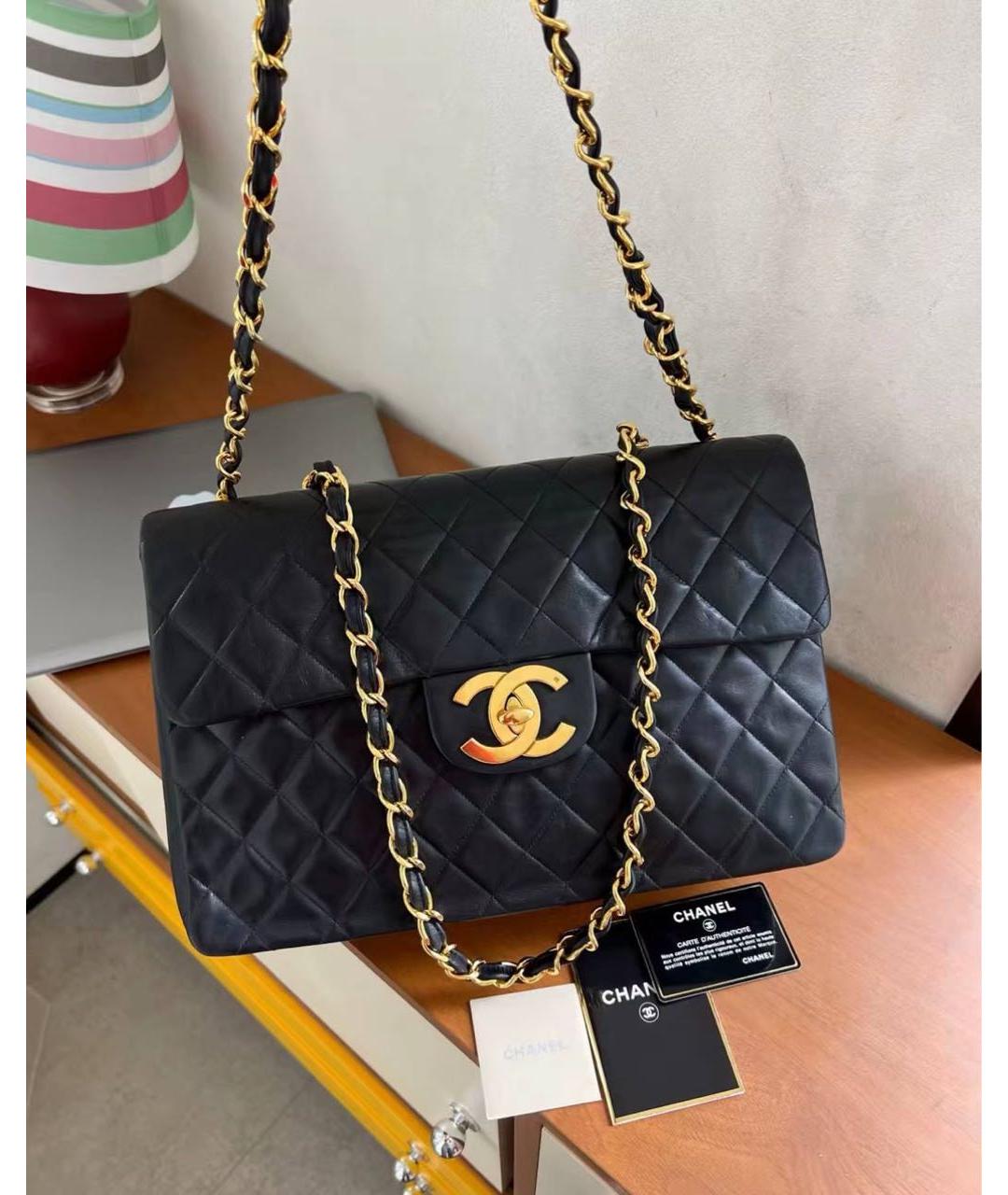 CHANEL Черная кожаная сумка через плечо, фото 3