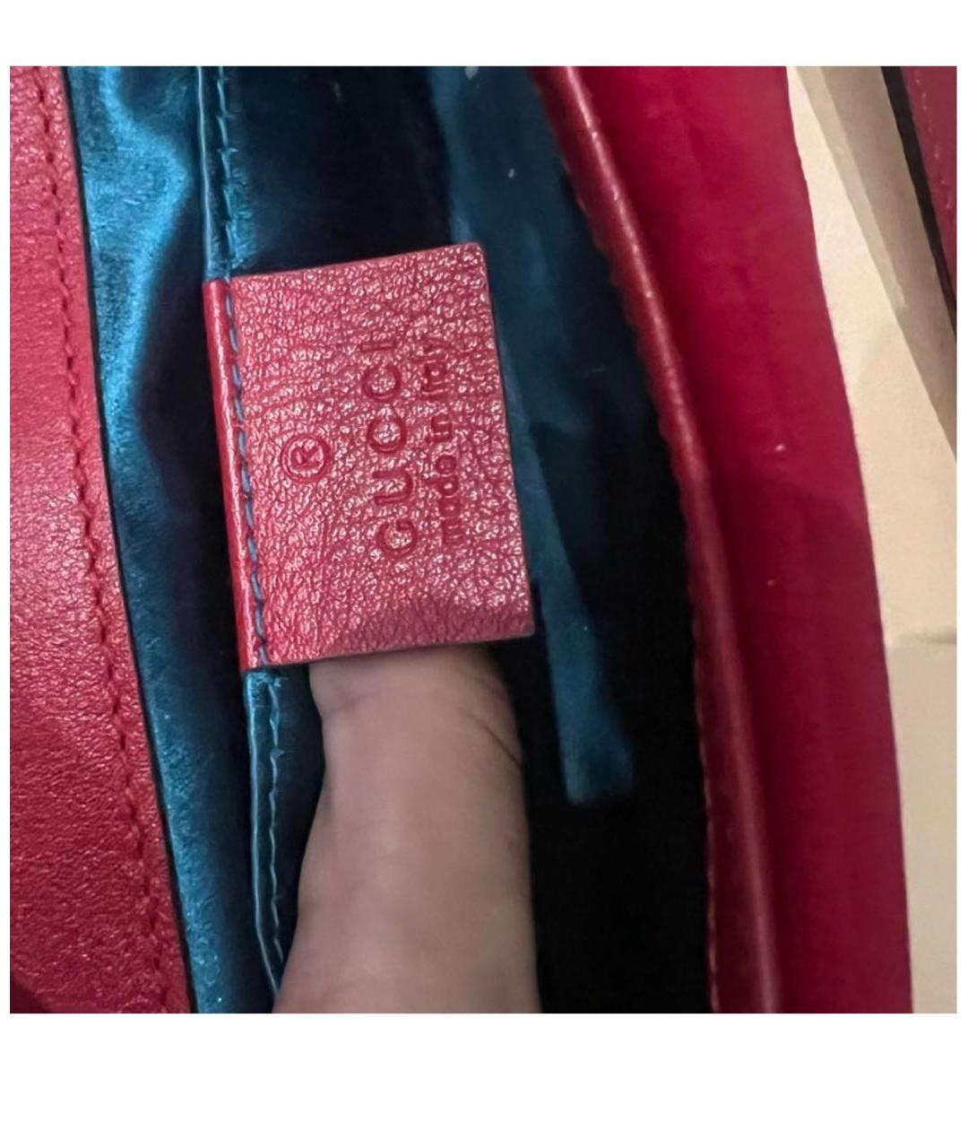 GUCCI Бордовая бархатная сумка через плечо, фото 8