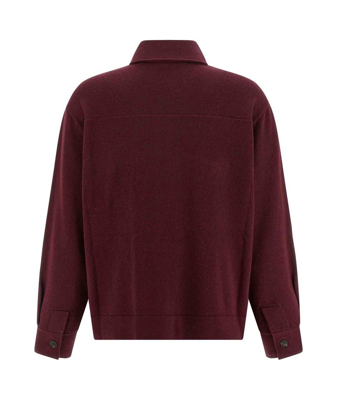 BRUNELLO CUCINELLI Бордовая кашемировая рубашка, фото 2