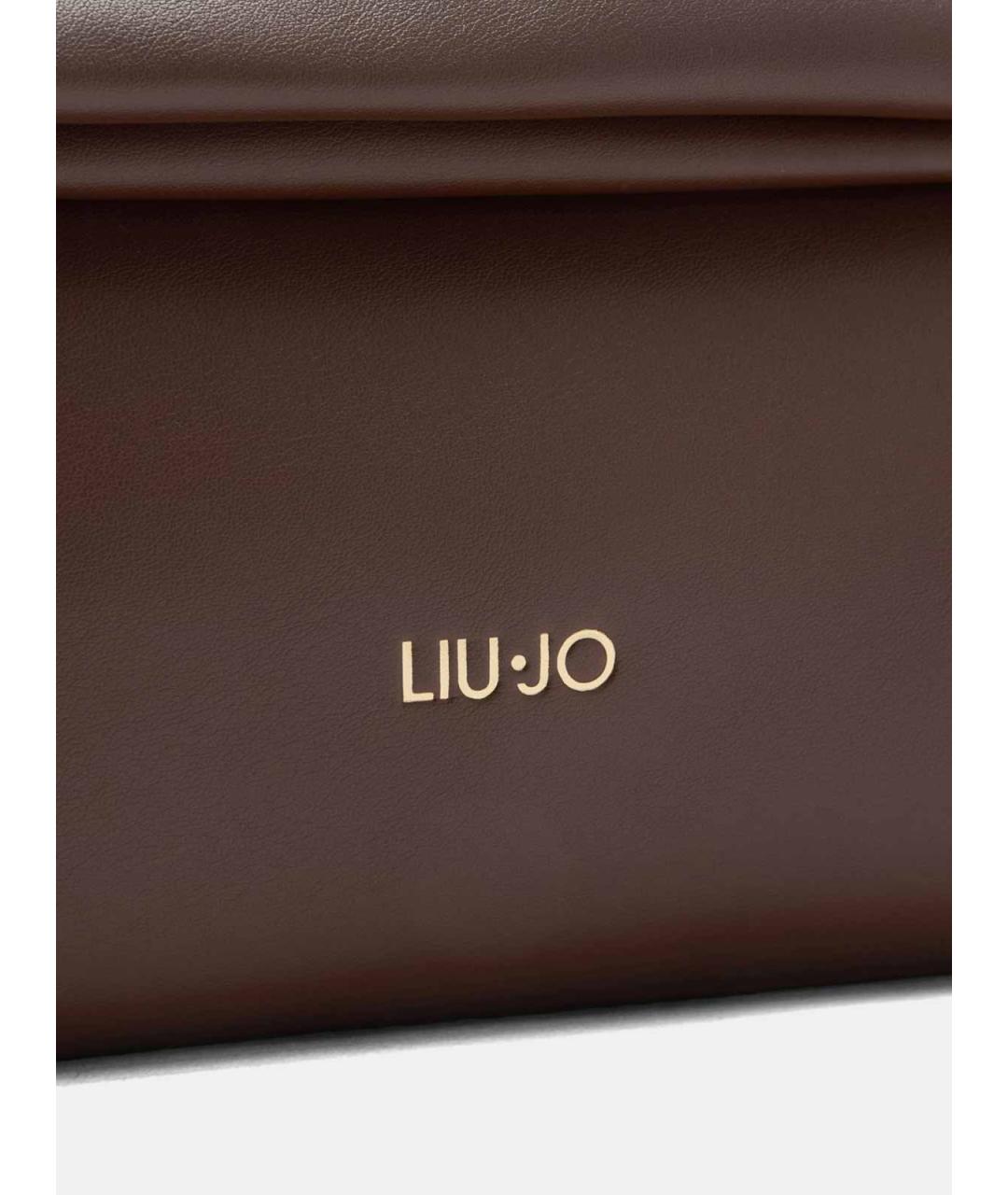 LIU JO Коричневая сумка через плечо из искусственной кожи, фото 4