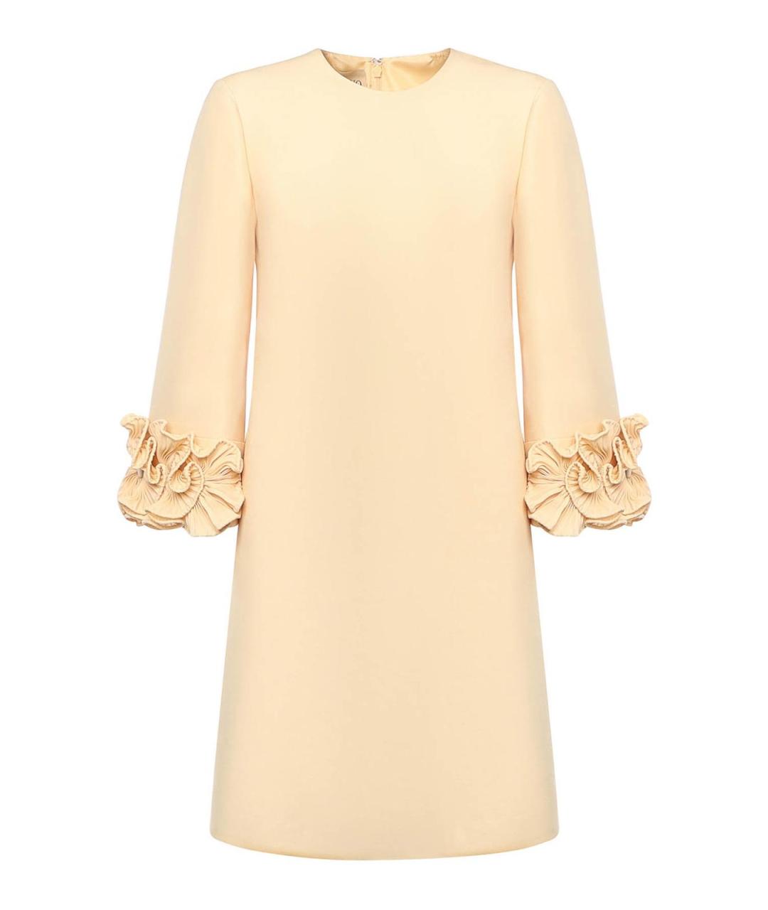 VALENTINO Бежевое шерстяное повседневное платье, фото 1