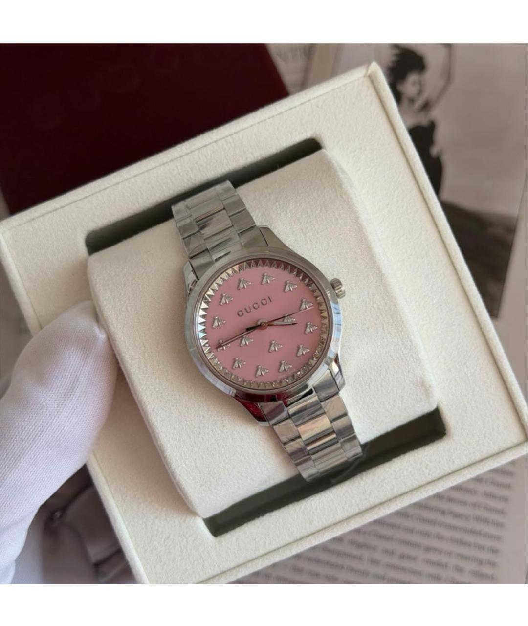 GUCCI Серебряные стальные часы, фото 2