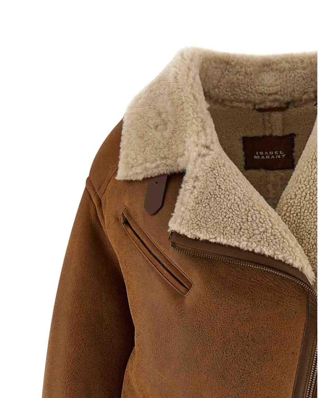 ISABEL MARANT Коричневая меховая дубленка, фото 4